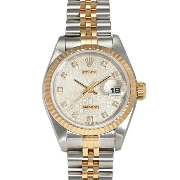ROLEX Accessories - Rolex ROLEX Datejust 26 69173G Silver Dial Wristwatch for Women